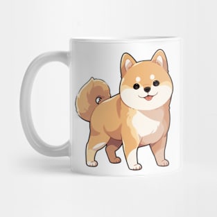 Cute Chibi Shiba Inu Waiting Mug